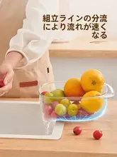 多機能洗面器【キッチン用・水切りバスケット・果物洗浄に最適】