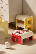 子供用プラスチック製踏み台【バスルーム・厚手・リビング用・靴を履くための小さなスツール】