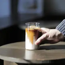耐熱ガラス製ミニマルデザインコーヒーカップ【飲料用・ジュース・ソーダ対応】