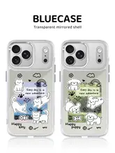鏡面 スマホケース マグネット式 風景 動物柄 ペット ペア 上品 おしゃれ iPhone 17 Pro Max 16 Pro Max 15 Pro 14 13 対応
