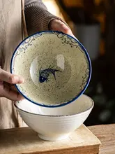 どんぶり ボウル 陶器 おしゃれ 家庭用 朝食 麺用 フルーツ サラダ