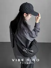 ボストンバッグ レディース 韓流 ルーズ ナイロン 斜め掛け 軽量 大容量 秋冬「Vibe Ring」