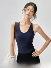 スポーツブラ付き一体型運動トップス【防振・美背・ヨガ・ランニング対応】