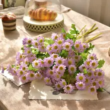 デザインフラワー 小雛菊風の造花【テーブル装飾用・ドライフラワー・清新な雰囲気】
