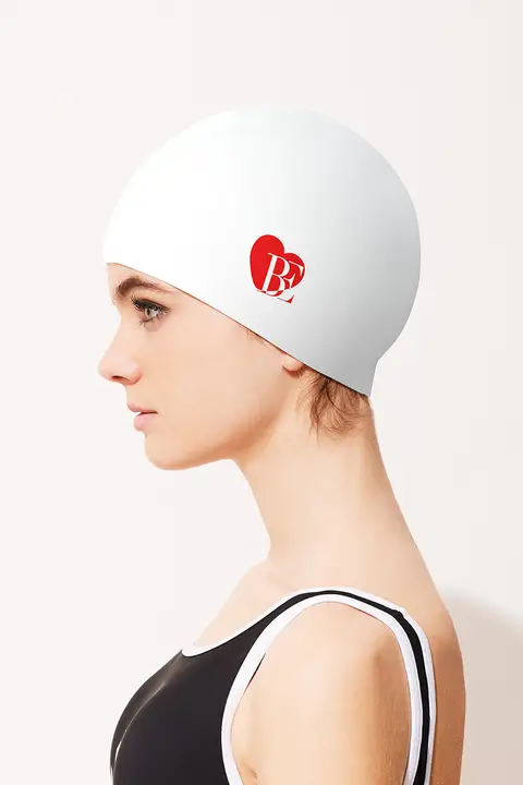 男女兼用 おしゃれな防水スイミングキャップ【シリコン素材・トレーニング用】