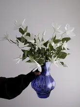 高級感ある白色鉄線蓮の造花【インテリア装飾用・テーブル用】