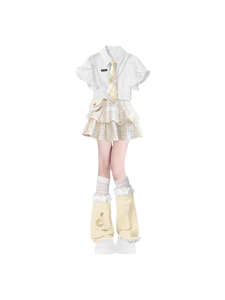 学院風のJK制服スカート【夏季用・ウエスト絞り・優れたデザイン】【セットアップ対応】