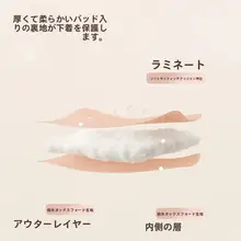 下着収納ポーチ【旅行用・三分割・携帯便利・ブラジャー対応】（セットアップ対応）