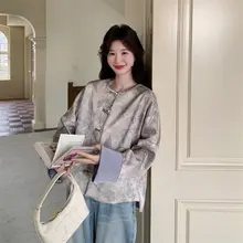 新中式デザインの提花外套【春秋用・女性・小さめサイズ】