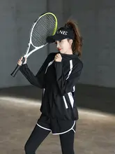 レディース フィットネスセット【大きいサイズ・ゆったり・速乾素材・長袖・ヨガ・ランニング用】