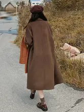 秋冬用 レディース ゆったりダブルフェイスウールコート【クラシックデザイン・アカデミックスタイル】