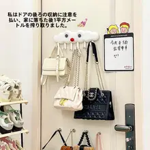 可愛いドア裏フック【穴あけ不要・衣類・バッグ掛け用・収納ラック】