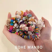 天然貝殻シェルブレスレット【ビーチデザイン・ハンドメイド・旅行用アクセサリー】