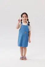 子供用 天然繊維デニムサロペットワンピース【通気性・抗菌・薄手・夏季用】（セットアップ対応）