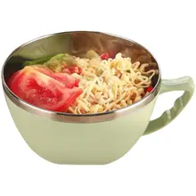 日式デザインの丸型フタ付き丼【学生用・大容量・便利なスープカップ・弁当にも最適】