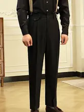 スラックス メンズ ストレートパンツ 無地 ドレープ感 防シワ加工 ノーアイロン スリムフィット ビジネス 通勤 オフィスカジュアル 秋