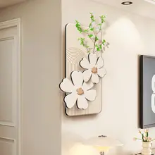 北欧風 アートパネル【花柄・ダイニング背景用・フ  ェイクグリーン】
