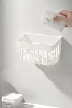 浴室用ホワイトメッシュ収納バスケット【壁掛けタイプ】