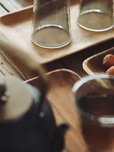 天然木製 日本式角トレイ【朝食・お茶・果物用・ホームユース】