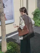 デザイン性のあるカラーブロックのレトロ調ジャケット【春秋用・カジュアル・スリムフィット】