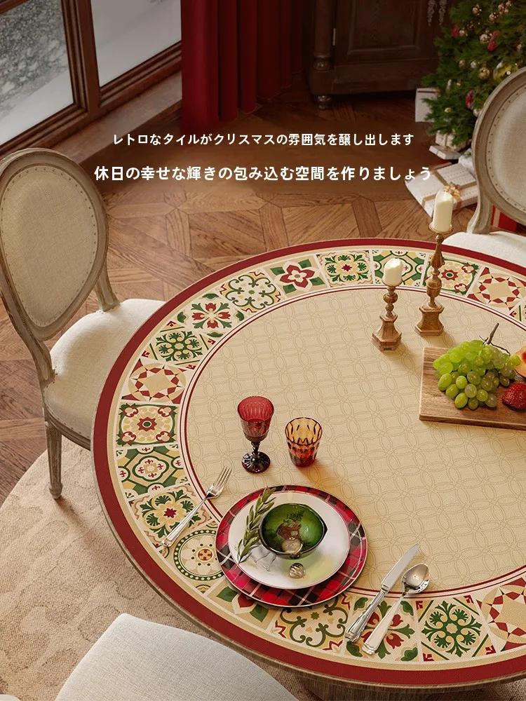 防水防油ラウンドテーブルマット：美式スタイルの高級感と実用性を実現