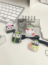 可愛いパンダデザインの便箋クリップ【アクリル製・学生用・書類整理】