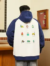 冬用 メンズパーカー【裏起毛・フード付き・ゆったりしたデザイン】