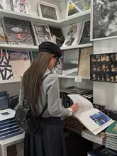 黒のコットン製ベレー帽【秋冬用・レトロ・アーティストスタイル】
