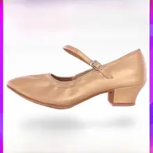 女性用 モダンダンス シューズ【ソフトソール・本革・中高ヒール】
