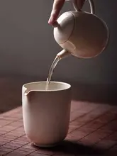 急須 ティーポット 陶器 手作り 草木灰釉 侘び寂び 中国茶 茶道具 家庭用 コンパクト