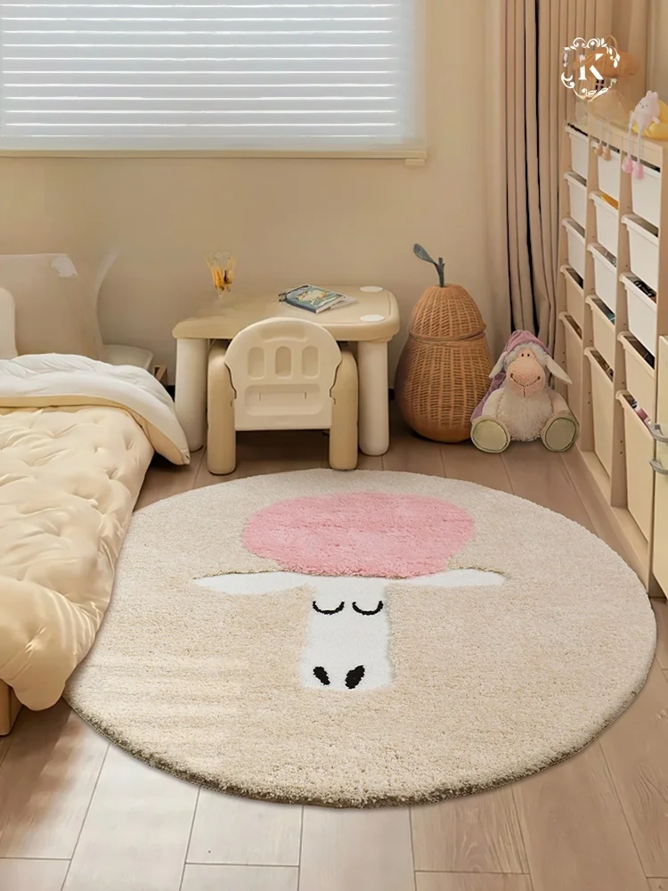 丸型ラグ 子供部屋用：ふわふわデザインがリビングや寝室に最適な実用性を解説