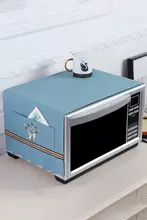 布製 電子レンジカバー【防塵・収納付き・刺繍デザイン・キッチン用】