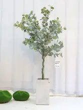 北欧風フェイクユーカリ盆栽植物【インテリア装飾・リビング用・グリーン】