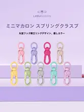 高品質スマホストラップ【マカロンカラー・回転式スプリングクリンチ・丸型フック・スマホ用・アクセサリー】