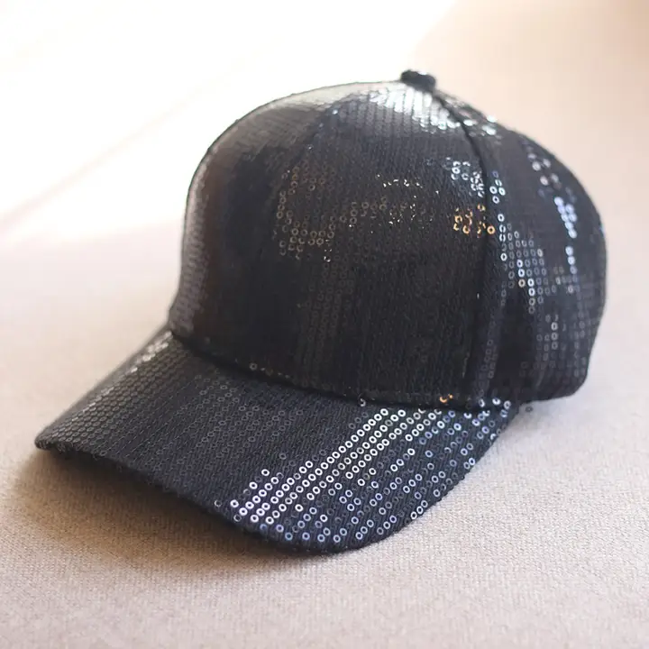 キラキラビーズのキャップ【ハードトップ・シンプルデザイン・春夏用】