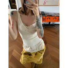 デニム風マチ付きベストシャツと半身スカートの異素材デザイン（セットアップ対応）