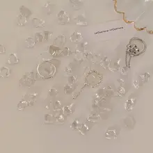 スウィートピンクの透き通ったクリスタルの小石【DIY装飾・撮影用プロップ】