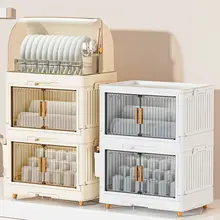 便利な収納！プラスチック製の蓋付き食器置きラック【大容量・水切り機能付き】