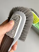 便利な立体ソフト毛シリコン靴ブラシ【両面使用・傷をつけず洗浄】