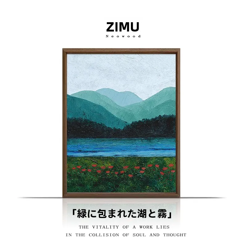 新中式油絵玄関飾り：手描きアートが空間に与える季節感と美意識