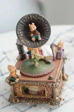 レトロなオルゴール風レコードプレーヤー置物【音楽ボックス・プリンセスデザイン・誕生日やバレンタインデーのギフトに最適】