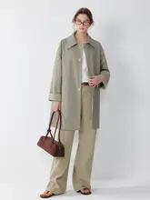 レトロチェック柄ABリバーシブルコート【ロングタイプ・翻領デザイン】