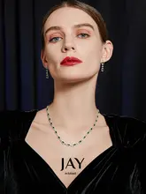 ヴィンテージ風グリーンネックレス【軽奢・ロックカラー・ペンダントアクセサリー】