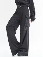 レディース工装パンツ【フェイクレザー風・春夏用・フィット】