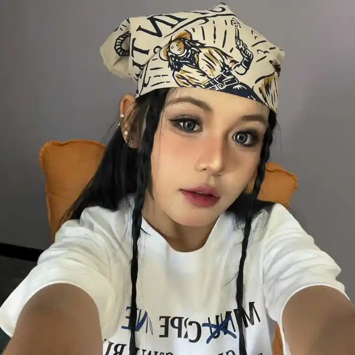 ヘッドスカーフ バンダナ ターバン レディース アメカジ ヴィンテージ ストリート ギャル アクセサリー おしゃれ「TheShiny」