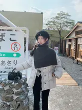 冬用 レディース ダックダウンジャケット【柔らかさとおしゃれなデザイン・浅灰色】