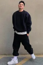 加圧フリースクルーネックスウェットシャツ【秋冬用・男女兼用・フィット・束脚パンツ（セットアップ対応）】