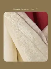 女性用 ピーコート風 ケープ【秋冬用・保温性・赤色・加圧フリース】