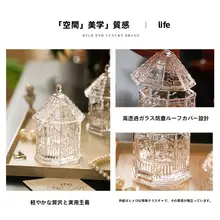 ガラス製綿棒収納容器【ジュエリーボックス・砂糖入れ・キッチン収納用】