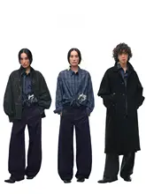 チェック柄デザインの花柄長袖シャツ【貼布仕様・カジュアルスタイル】